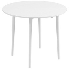 Folding Dining Table For 4, Round Drop Leaf Table, Modern Space Saving Small Kit