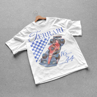Ferrari F1 Shirt, Vintage Formula 1 Racing Graphic Tee, Charles Leclerc Top, Lec