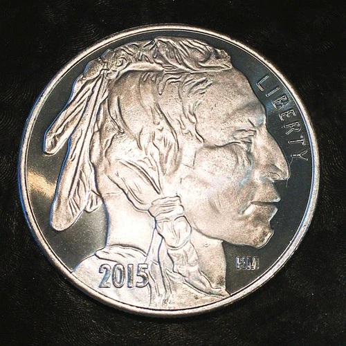 1oz Silver Bullion 2015 Buffalo / Indian PROOF style WE COMBINE SHIP #R786`