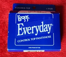 Leggs  EVERYDAY Control Top OFF BLACK Sheer Toe Size L14700 SLB 03