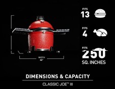 Kamado Joe III Classic Smoker with Accessories and Extras