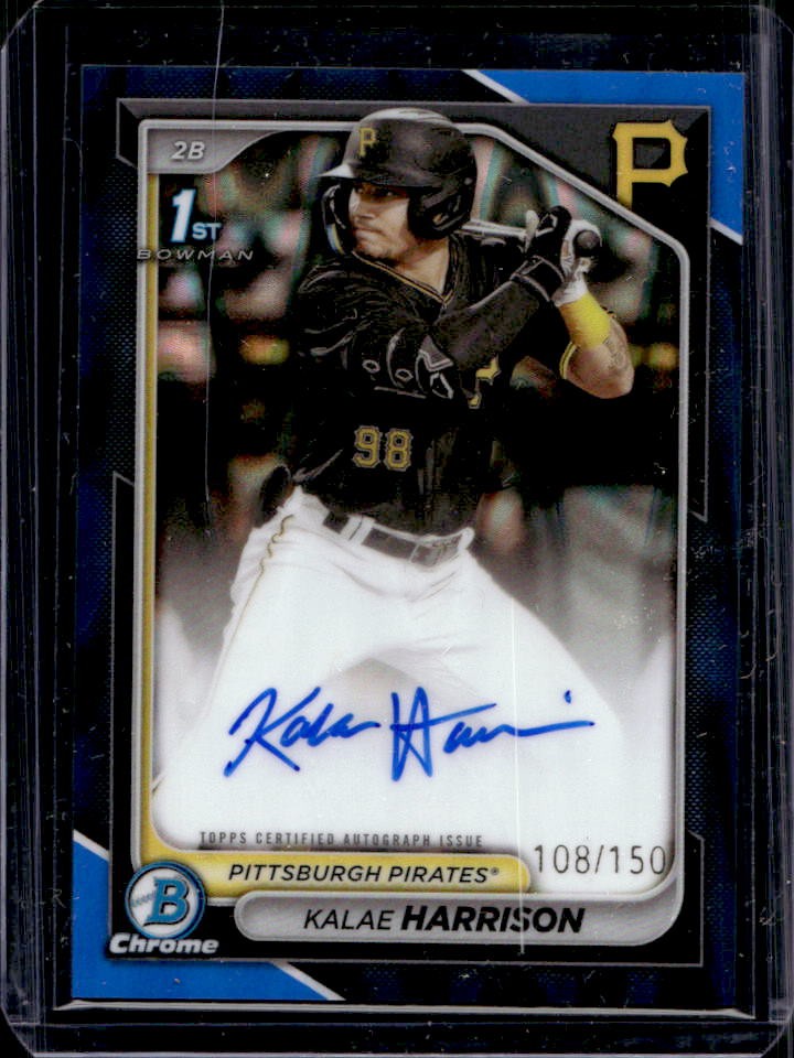 2024 Bowman Chrome Kalae Harrison Auto Blue Refractor 1st #108/150