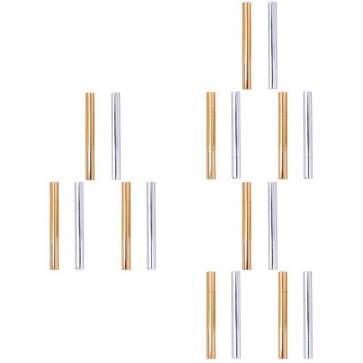  6 stücke 3 ml Aluminiumrohr Lip Gloss Pens Leer Nagellack Applikatoren