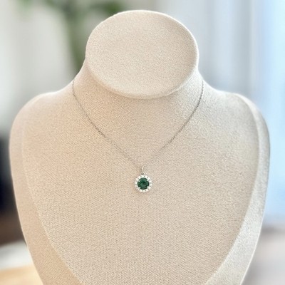 NWT Revealed Ryze Party Sterling Emerald Green CZ Necklace