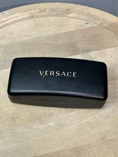 Versace Black Hard Eyeglasses Sunglasses Case Logo Clamshell Holder Box