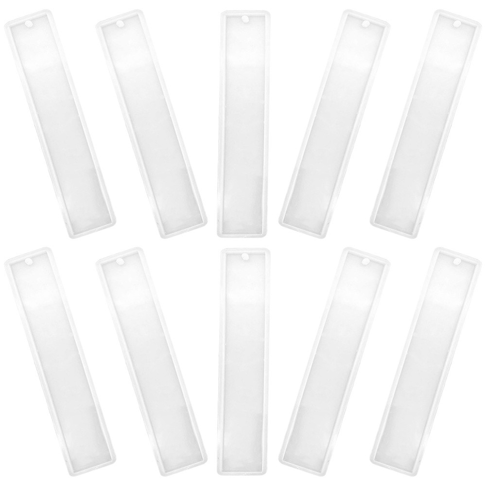 10 Pcs Bookmark Mold Student Silicone Epoxy Resin Casting Ornament Molds for