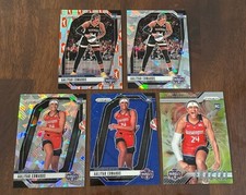 2024 Prizm WNBA AALIYAH EDWARDS Blue Velocity, WNBA Logo, 2 Ice + Insert (5 Lot)