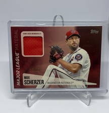 2019 Topps Max Scherzer Washington Nationals Game-Used Relic #MLM-MS Red 15/25