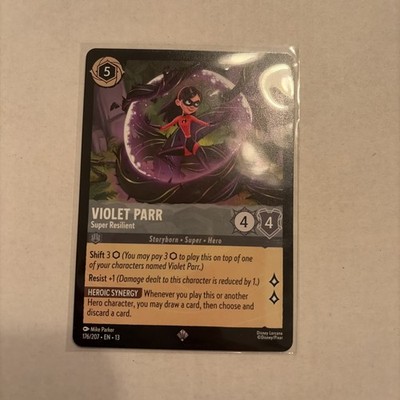 Violet Parr - Super Resilient Super Rare Attack of the Vine! 176/204 NM
