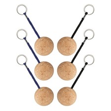6 PCS Cork Keychain Boat Float Buoyant Ring for Kayaking Boating