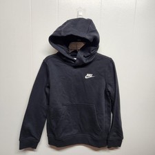 Nike Club Fleece Pullover Hoodie Sweatpants Set Youth Small Black Swoosh Joggers