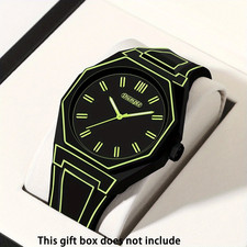 Modern Minimalist Unisex Quartz Watch with Silicone Strap for Casual Wear