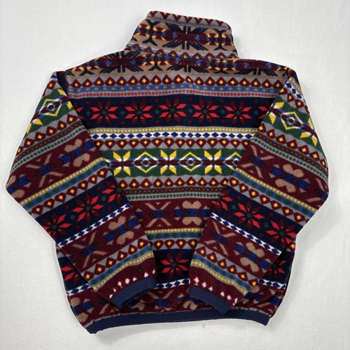 Polo Ralph Lauren Fleece Sweater Kid's Small (7) Southwestern Aztec Mock Neck - Picture 3 of 11