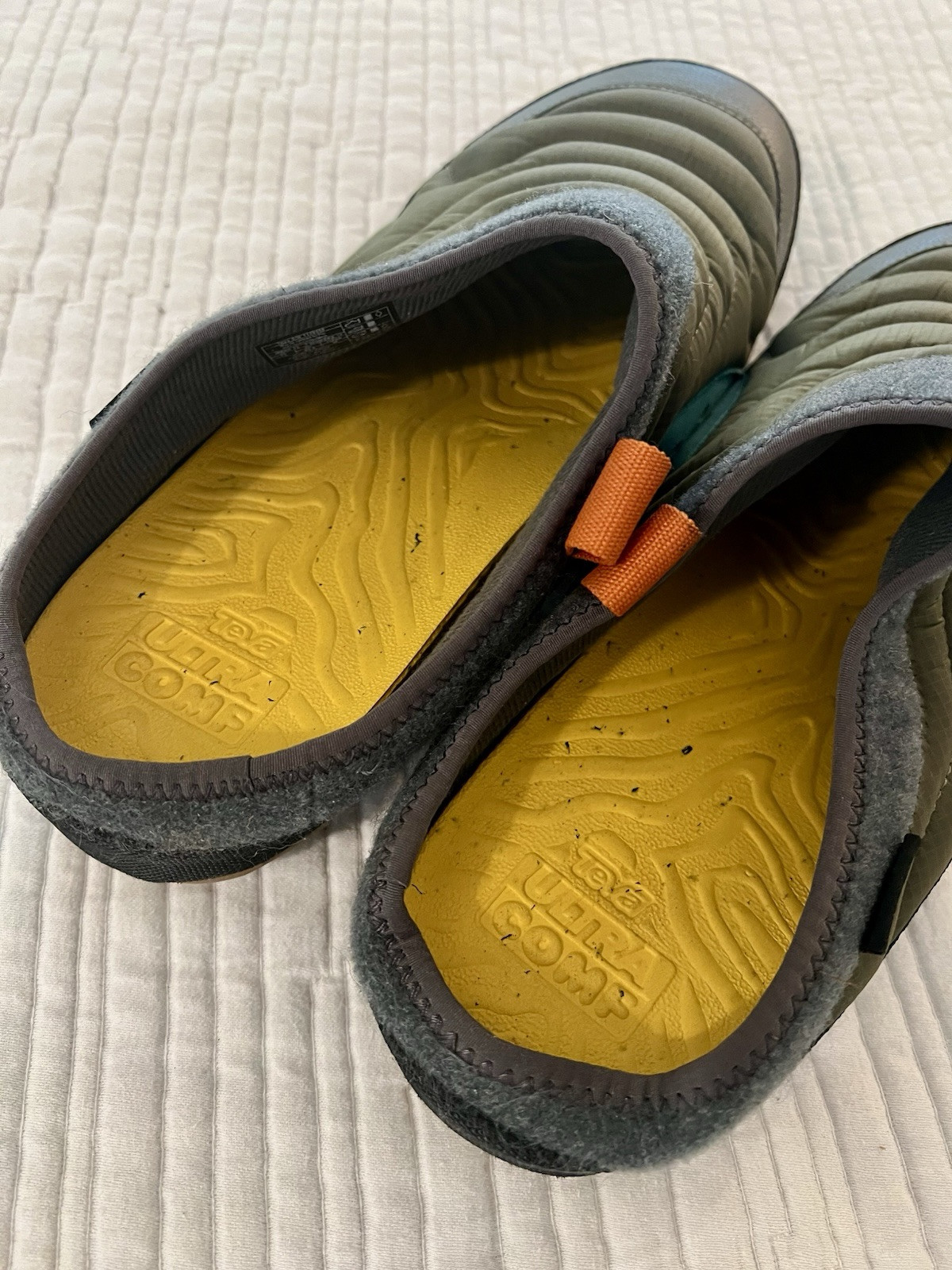 SAOLA Teva Ultra Comf Slip On Verde Oliva e Grigio Uomo Taglia 12