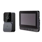 Smart Wireless Video Doorbell 4.3" Screen Indoor Monitor No App Required M10