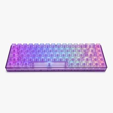 Higround Crystal Amethyst Basecamp 65 Mechanical USB Wired Gaming Keyboard, ...