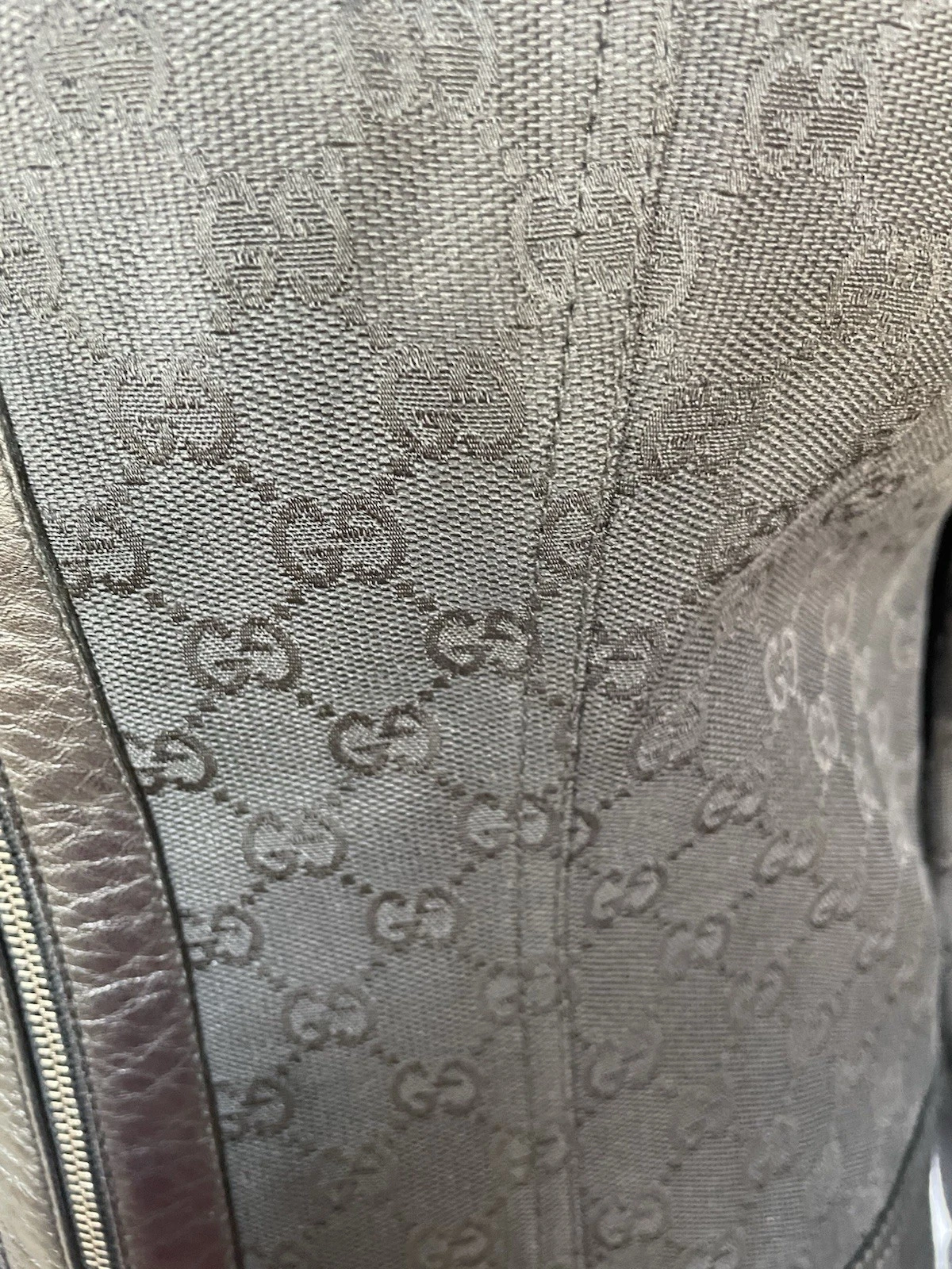 Giacca donna Gucci Monogram in tessuto e pelle