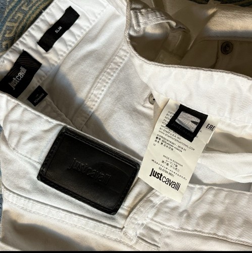 Just Cavalli White Graffiti Jeans Size 32 - Picture 10 of 12