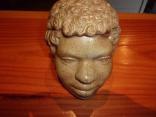 Ancien Pot À Tabac en Grès  Tête