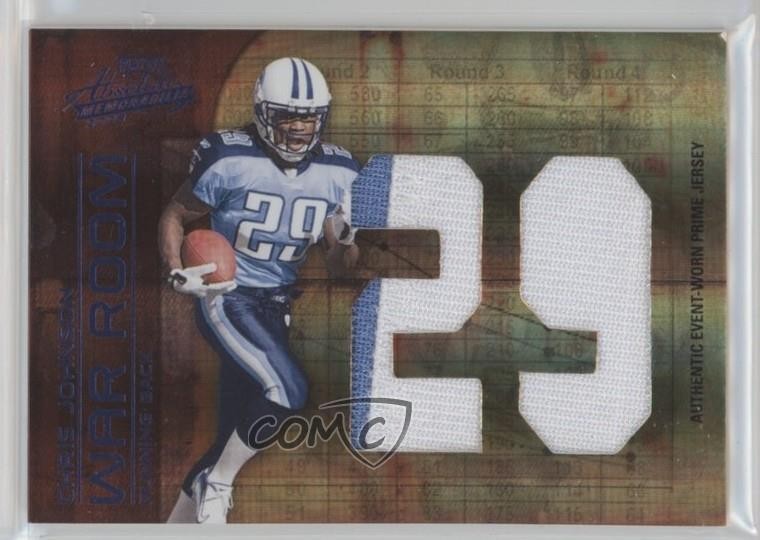 Chris Johnson Playoff Absolute Memorabilia War Room #WR4 Jersey Number Jumbo