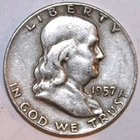 1957-D Franklin Half Dollar - Circulated - VF - #0540EB