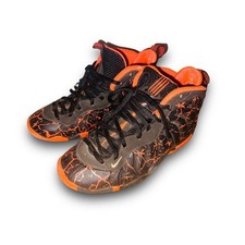 C4 Nike Little Posite One Foam Posite Lava Black Orange 644791-010 Size 4Y