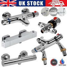 Exposed Thermostatic Shower Mixer Valve Tap Bar Exposed Bar Chrome 1/2" Outlet