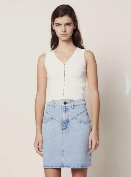 Women Sandro Paris Skirt Navy S