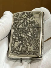 Zippo Lighter HORSEMEN OF THE APOCALYPSE SILVER + New Box