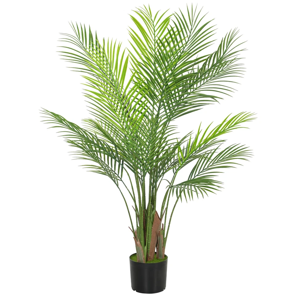 Künstliche Palme groß 120cm Kunstpflanze, Plastik Künstliche Pflanzen im Topf - Bild 1 von 4