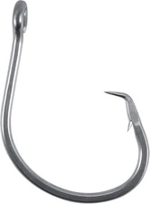 Dr.Fish Giant Fishing Hooks Large Inline Circle 2/0-20 Pack, White Nickel 