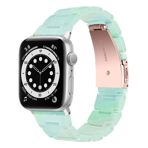 Correas de correa de reloj de pulsera de resina para Apple Watch 7 6 5 4 3 2 1 38/40/42/44/41/45 mm - Imagen 39 de 72