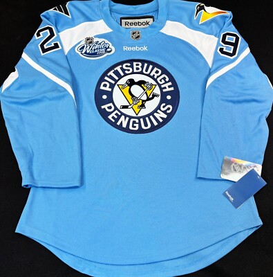 S* MARC-ANDRE FLEURY PITTSBURGH PENGUINS 2008 WINTER CLASSIC RBK PRACTICE JERSEY