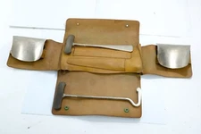 Scarce Hunting Companion Boot Hooks and Slides Pigskin Case Antique Made England