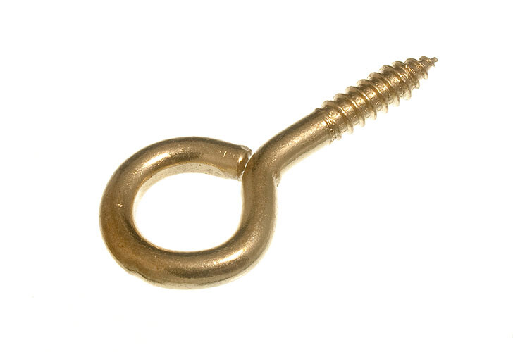 NUOVO 6 X Giardino Vite Occhi IN Chiuso Ganci 75mm 7.6cm Acciaio Zp