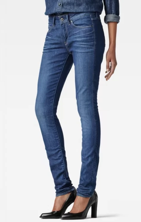 G Star 3301 Contour High Skinny Womens Jeans Dark Aged W28 L32
