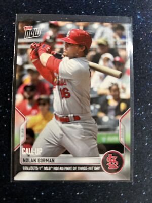 2022 TOPPS NOW #218 NOLAN GORMAN ST. LOUIS CARDINALS ROOKIE Print Run 1204