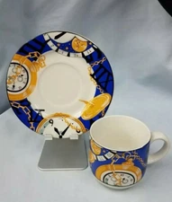 Vintage Vitromaster Time Piece 1993 Cup & Saucer - Set of 2 (4 pieces) Excellent