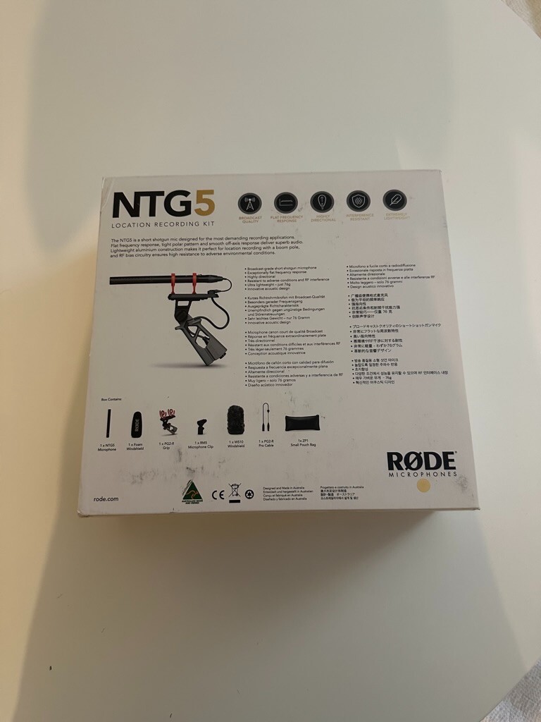 Rode NTG5 Shotgun Condenser Microphone Kit, Black (New Open Box