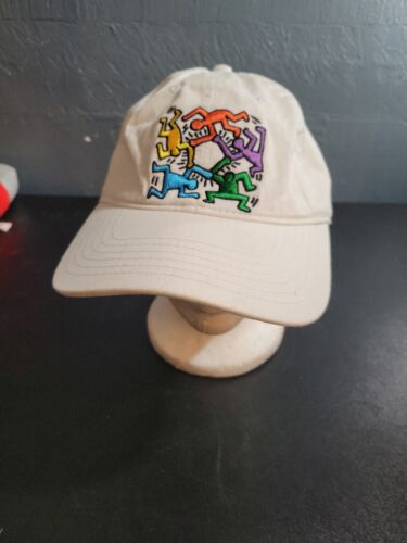 Keith Haring Foundation Mad Engine Collaboration Baseball Cap White Adjustable  - Picture 1 of 5