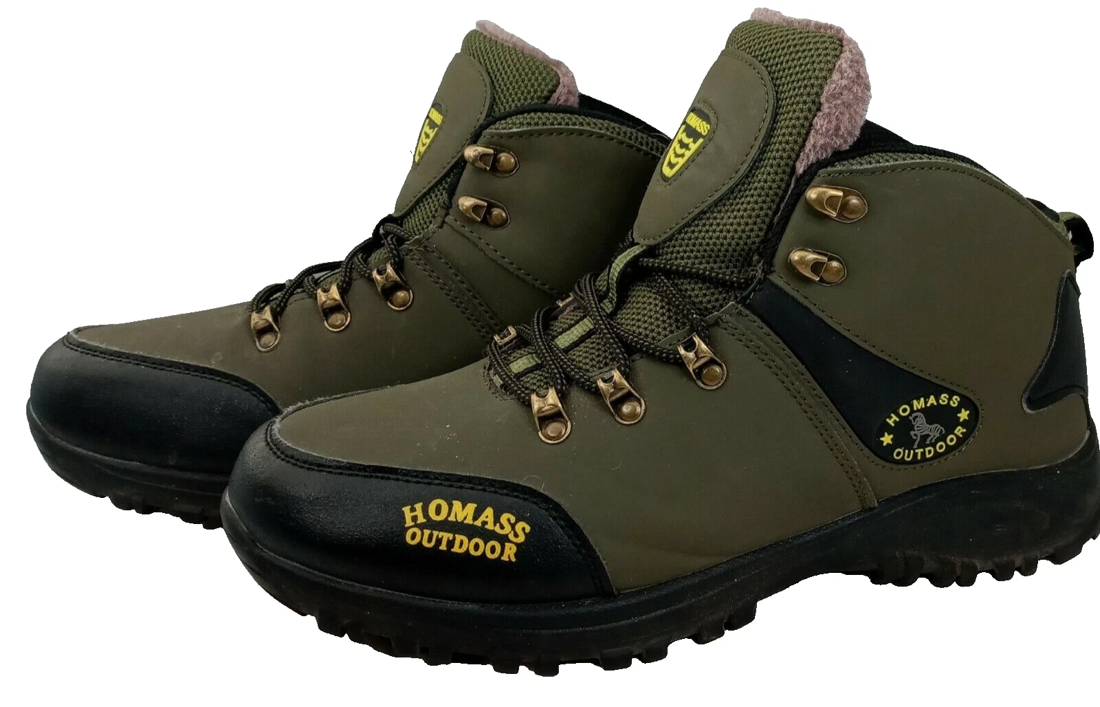 Homass Outdoor Mens Waterproof Hiking Boots Size 45 Comfortable Great Preowned