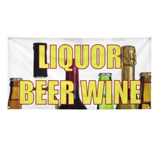 Vinyl Banner Multiple Sizes Liquor Beer Wines Advertising Printing Outdoor