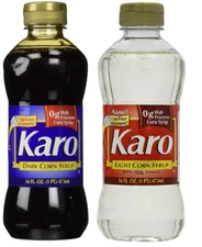 Karo Light and Dark Corn Syrup (Pack of 2) 16 oz Bottles