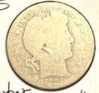 1904-S barber half dollar AG