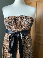 Tribeca Animal Print Off Shoulder Maxi Dress Size 12