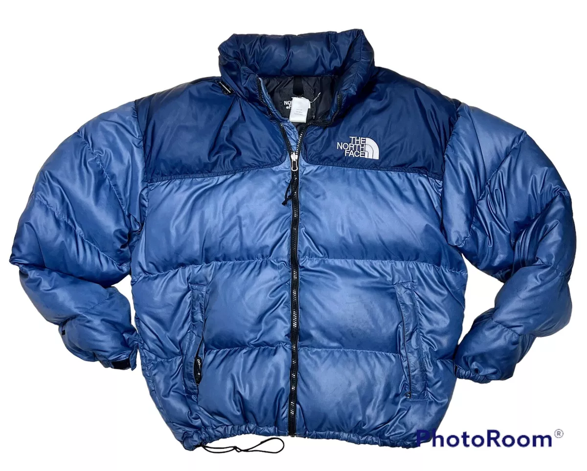 Vtg 90s THE NORTH FACE Nuptse 700 Down Fill Puffer Jacket Tuck-Away-Hood XL