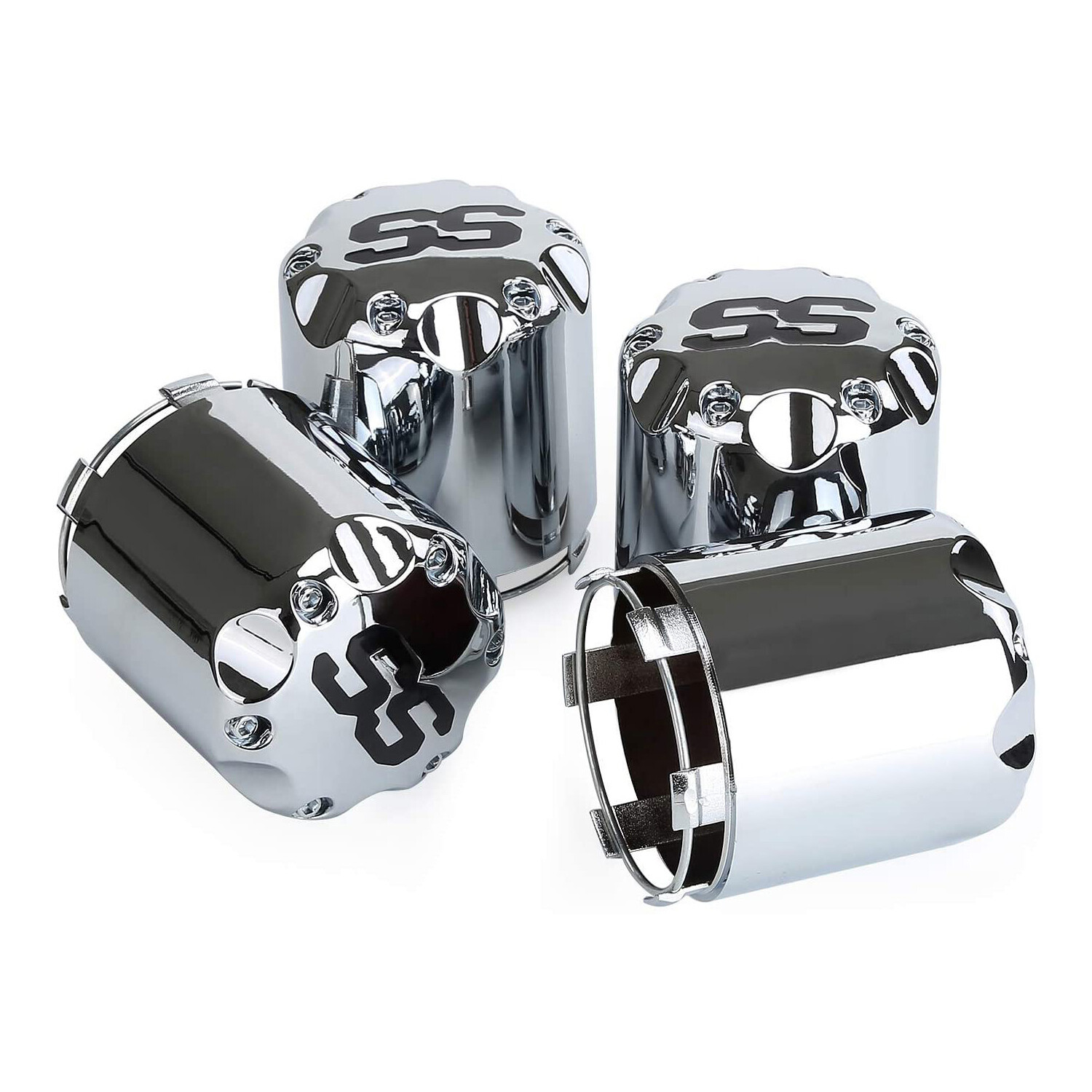 10L0L SS Golf Cart Wheel Center Hub Caps Cover for Yamaha EZGO Club Car