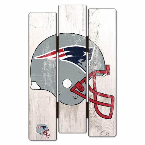 NEW ENGLAND PATRIOTS WOOD FENCE SIGN 11"X17" WALL DECORATION HEAVY DUTY QUALITY