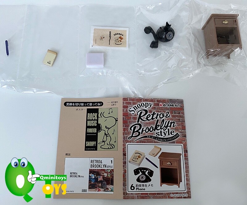 Rare 2019 Re-Ment Snoopy Retro & Brooklyn Style Full Set of 8 pcs