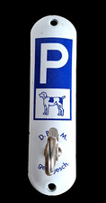 D.B.G.M Ges.gesch dog leash cleaning enamel plate rare 
